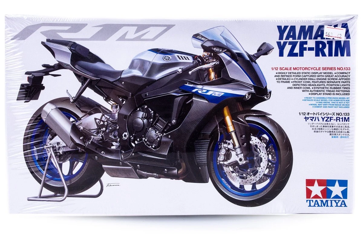 14133 | Tamiya 1/12 Yamaha YZF-R1M Motorcycle Plastic Model Kit 3 14133 | Tamiya 1/12 Yamaha YZF-R1M Motorcycle Plastic Model Kit