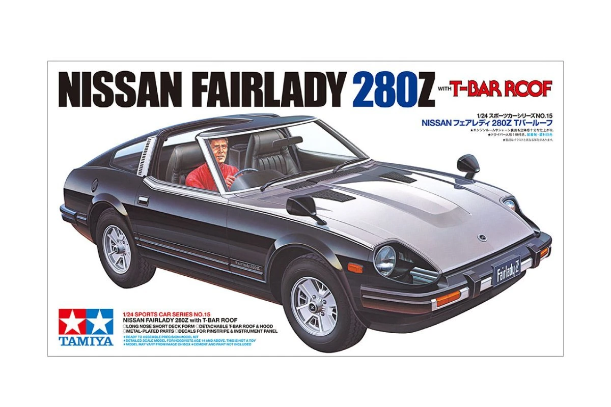 24015 | Tamiya 1/24 Nissan Fairlady 280Z With T-Bar Roof Scaled Plastic Model Kit 3 24015 | Tamiya 1/24 Nissan Fairlady 280Z With T-Bar Roof Scaled Plastic Model Kit