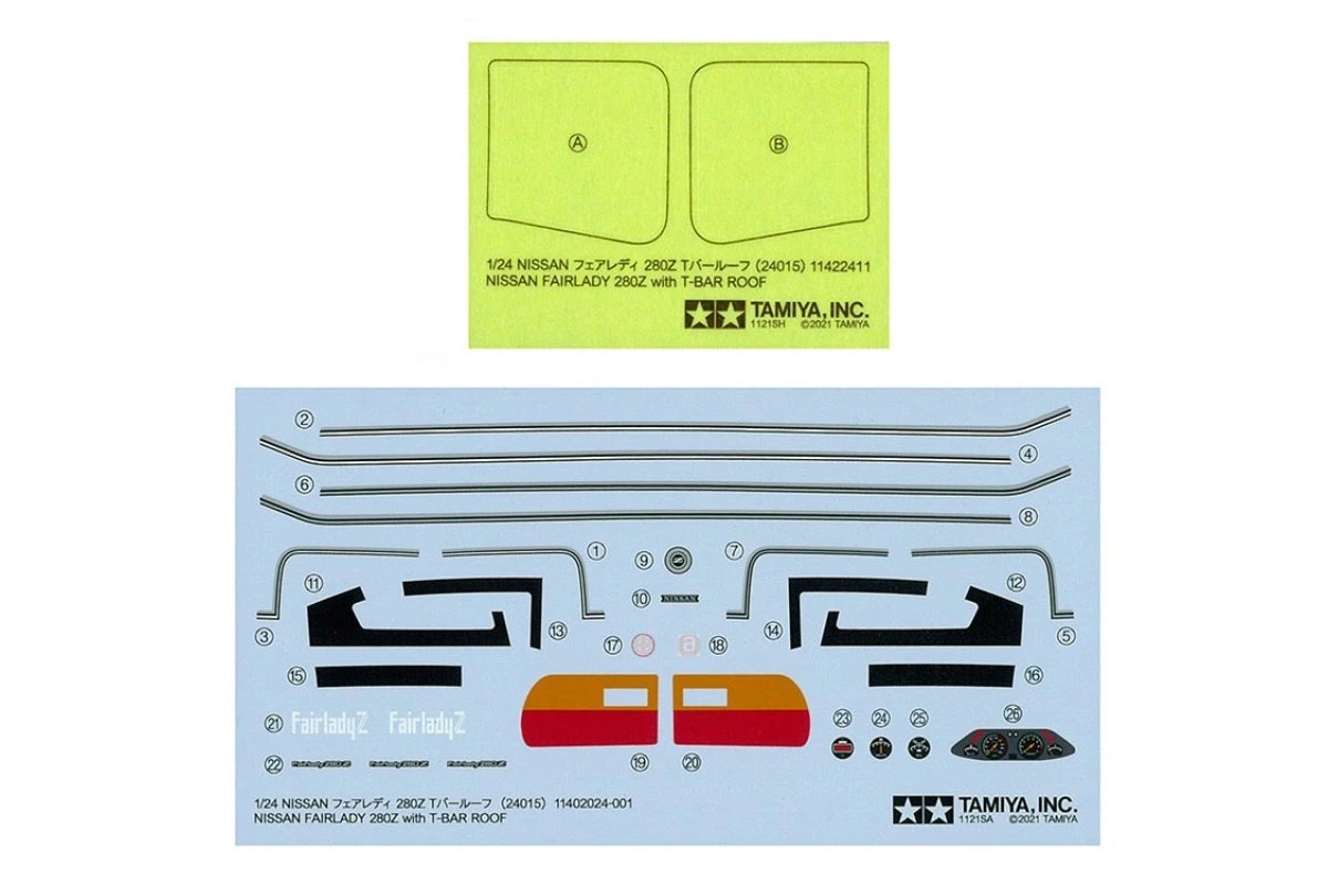 24015 | Tamiya 1/24 Nissan Fairlady 280Z With T-Bar Roof Scaled Plastic Model Kit 8 24015 | Tamiya 1/24 Nissan Fairlady 280Z With T-Bar Roof Scaled Plastic Model Kit - Image 6