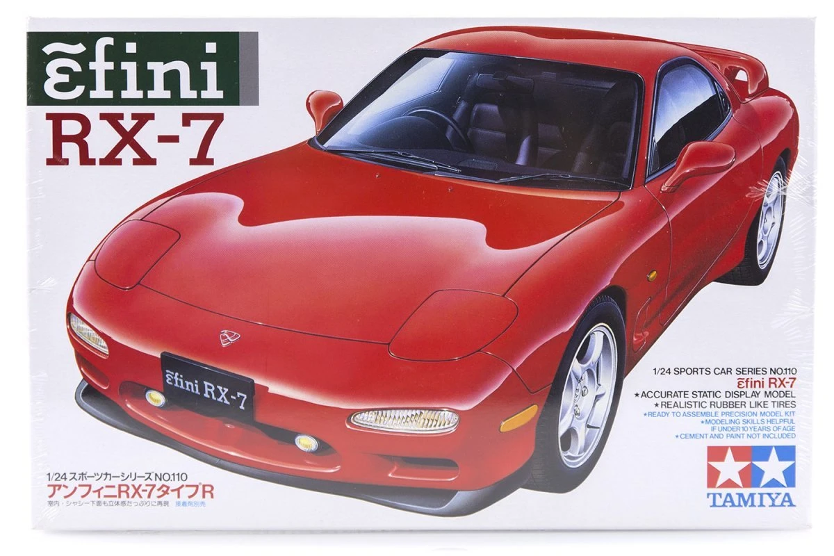 24110 | Tamiya 1/24 Mazda Efini RX-7 Scaled Plastic Model Kit 3 24110 | Tamiya 1/24 Mazda Efini RX-7 Scaled Plastic Model Kit