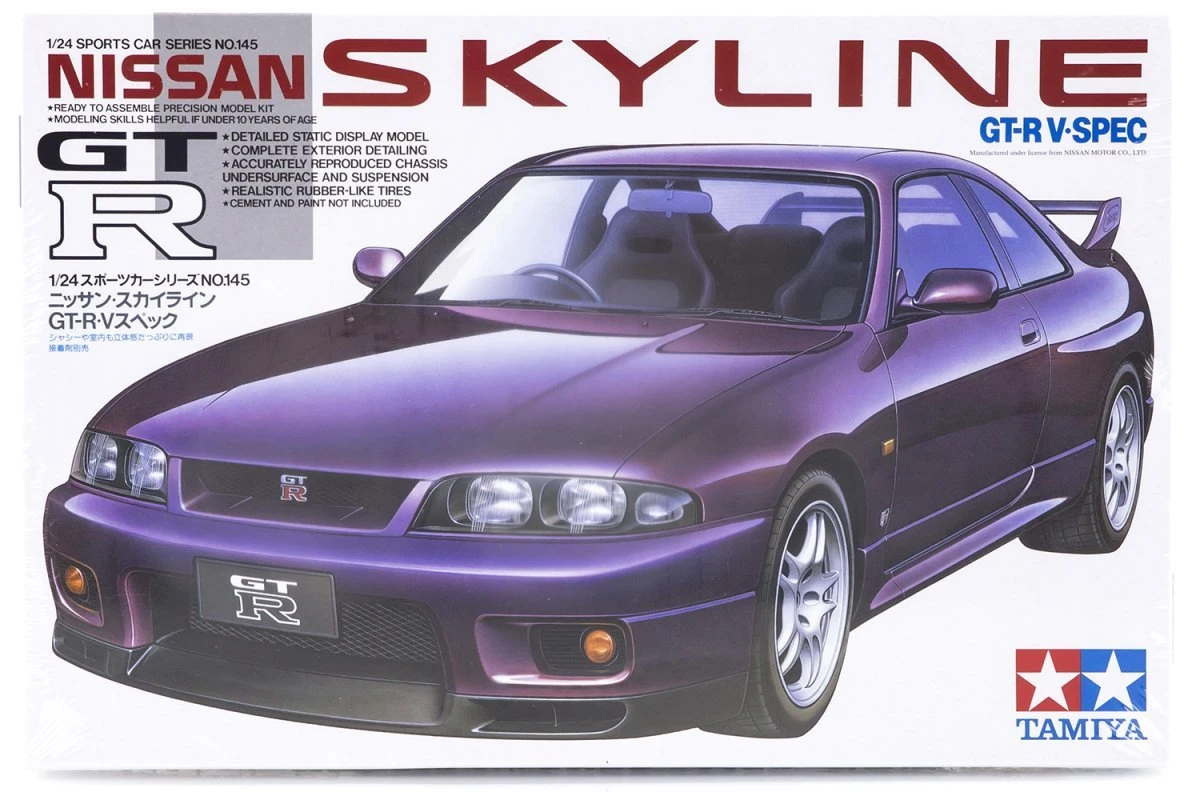 24145 | Tamiya 1/24 Nissan GT-R V-Spec Scaled Plastic Model Kit 3 24145 | Tamiya 1/24 Nissan GT-R V-Spec Scaled Plastic Model Kit