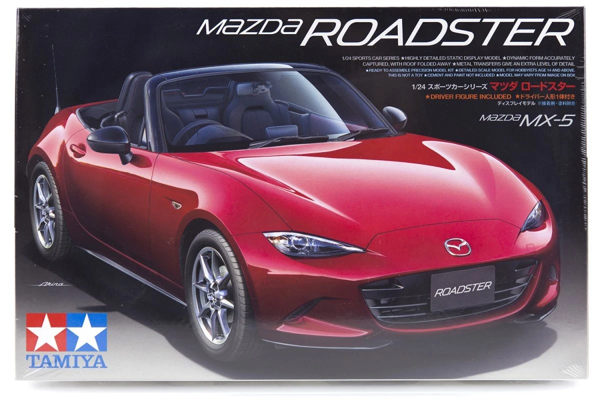 24342 | Tamiya 1/24 Mazda Roadster/MX-5 Scaled Plastic Model Kit 3 24342 | Tamiya 1/24 Mazda Roadster/MX-5 Scaled Plastic Model Kit