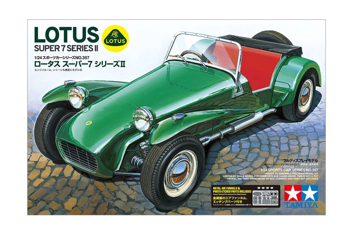 24357 | Tamiya 1/24 Lotus Super 7 Series II Scaled Plastic Model Kit 4 24357 | Tamiya 1/24 Lotus Super 7 Series II Scaled Plastic Model Kit - Image 2