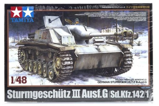 32525 | Tamiya 1/48 German Sturmgeschutz III Ausf.G (Sd.Kfz.142/1) Tank Plastic Model Kit -Tamiya Shop TAM 32525 00 1200x800 1