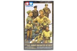 32552 | Tamiya 1/48 U.S. WWII Army Infantry At Rest Scaled Plastic Model Kit