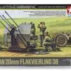 32554 | Tamiya 1/48 German 20mm Flakvierling 38 W/ Trailer Scaled Plastic Model Kit -Tamiya Shop TAM 32554 00 1200x800 1