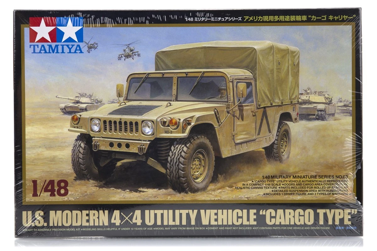 32563 | Tamiya 1/48 U.S. Modern 4x4 Utility Vehicle (Cargo Type) Plastic Model Kit 3 32563 | Tamiya 1/48 U.S. Modern 4x4 Utility Vehicle (Cargo Type) Plastic Model Kit
