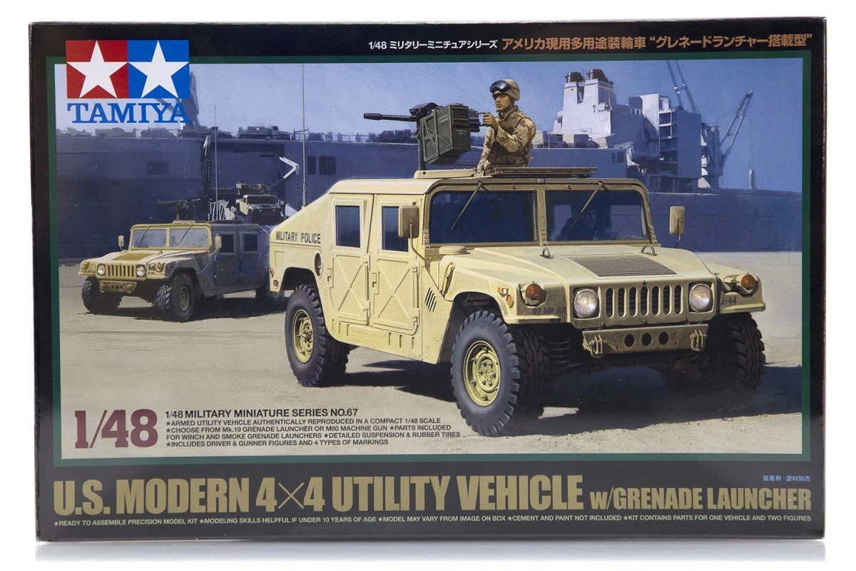 32567 | Tamiya 1/48 U.S. Modern 4x4 Utility Vehicle W/ Grenade Launcher Scaled Plastic Model Kit 3 32567 | Tamiya 1/48 U.S. Modern 4x4 Utility Vehicle W/ Grenade Launcher Scaled Plastic Model Kit