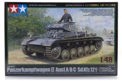 32570 | Tamiya 1/48 German Panzerkampfwagen II Ausf. A/B/C (Sd.Kfz) French Campaign Tank Scaled Plastic Model Kit