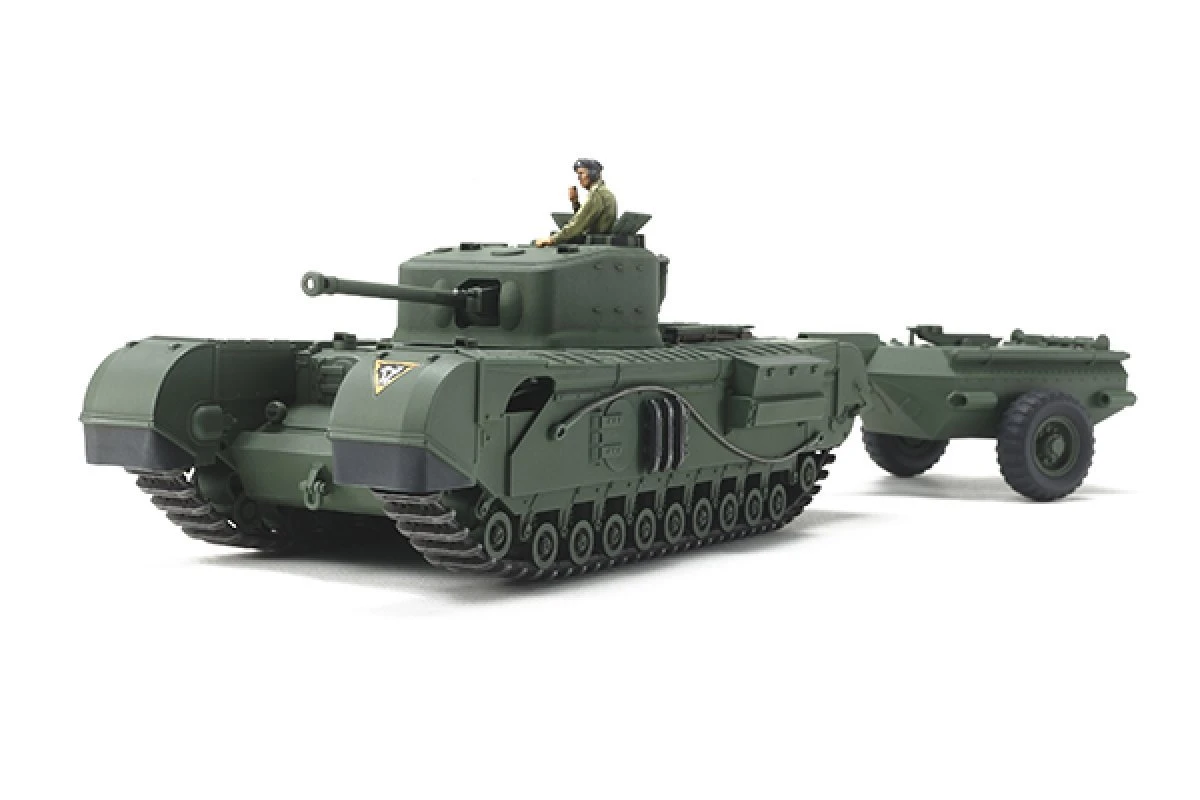 32594 | Tamiya 1/48 British Churchill (Mk.VII) Crocodile Tank Scaled Plastic Model Kit 3 32594 | Tamiya 1/48 British Churchill (Mk.VII) Crocodile Tank Scaled Plastic Model Kit