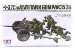 35035 | Tamiya 1/35 German 37mm Pak 35/36 Anti-Tank Gun Scaled Plastic Model Kit