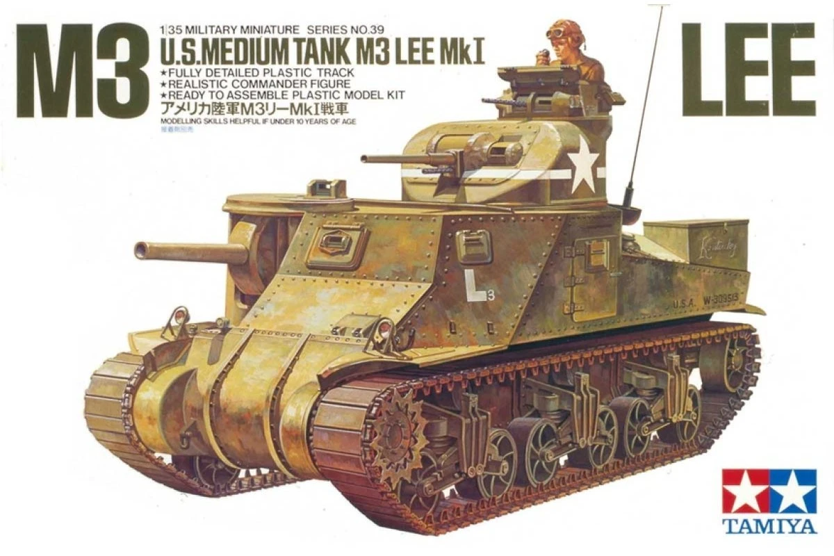 35039 | Tamiya 1/35 U.S. M3 Lee Mk.I Medium Tank Scaled Plastic Model Kit 3 35039 | Tamiya 1/35 U.S. M3 Lee Mk.I Medium Tank Scaled Plastic Model Kit