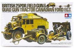 35044 | Tamiya 1/35 British 25 Pounder Field Gun & Towing Truck Scaled Plastic Model Kit