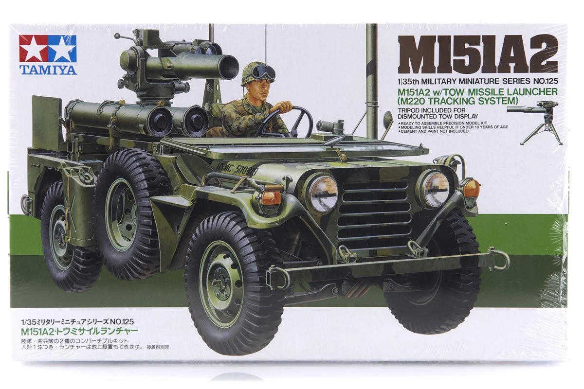 35125 | Tamiya 1/35 U.S. M151A2 W/ Tow Missile Launcher (M220 Tracking System) Truck Scaled Plastic Model Kit 3 35125 | Tamiya 1/35 U.S. M151A2 W/ Tow Missile Launcher (M220 Tracking System) Truck Scaled Plastic Model Kit