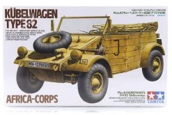 35238 | Tamiya 1/35 German Kubelwagen Type 82 Africa-Corps Truck Scaled Plastic Model Kit