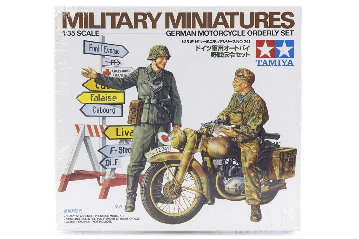 35241 | Tamiya 1/35 German Motorcycle Orderly Set Scaled Plastic Model Kit 3 35241 | Tamiya 1/35 German Motorcycle Orderly Set Scaled Plastic Model Kit