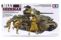 35250 | Tamiya 1/35 U.S. M4A3 Sherman Tank Scaled Plastic Model Kit