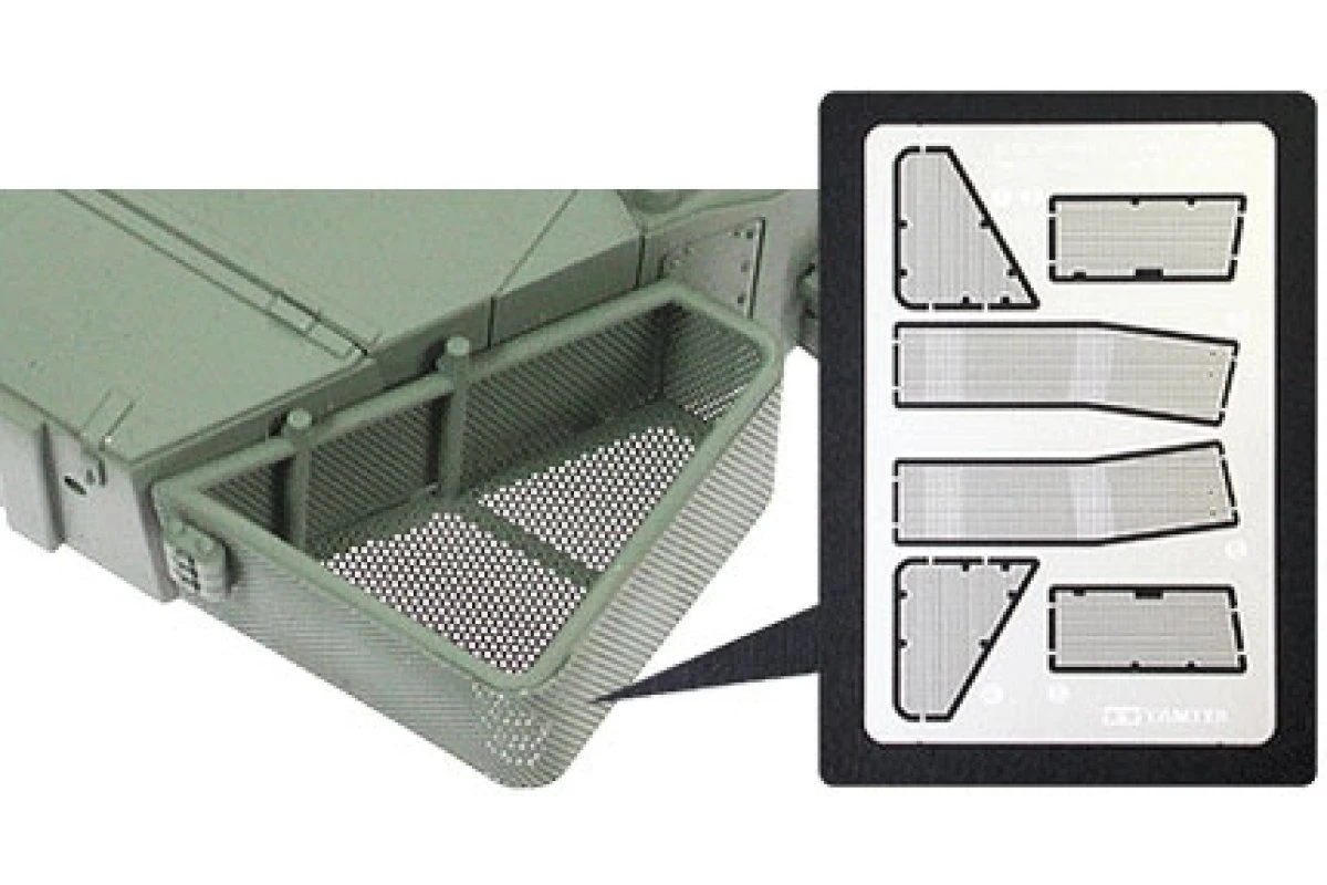 35272 | Tamiya 1/35 German Leopard 2 A5/A6 Storage Buckets Photo Etched Grille Set 4 35272 | Tamiya 1/35 German Leopard 2 A5/A6 Storage Buckets Photo Etched Grille Set - Image 2