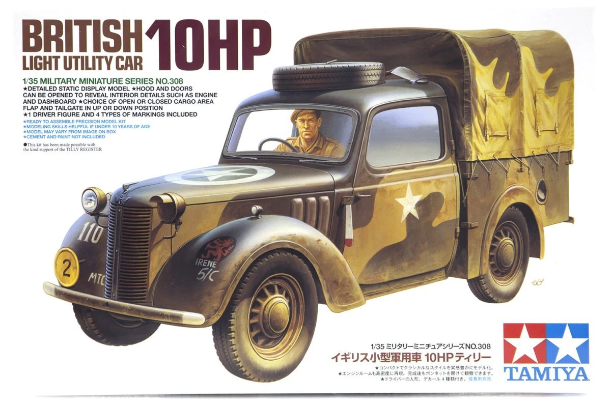 35308 | Tamiya 1/35 British 10HP Light Utility Car Scaled Plastic Model Kit 3 35308 | Tamiya 1/35 British 10HP Light Utility Car Scaled Plastic Model Kit