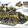 35313 | Tamiya 1/35 U.S. M5A1 Light Tank (Pursuit Operation) W/ 4 Crew Scaled Plastic Model Kit