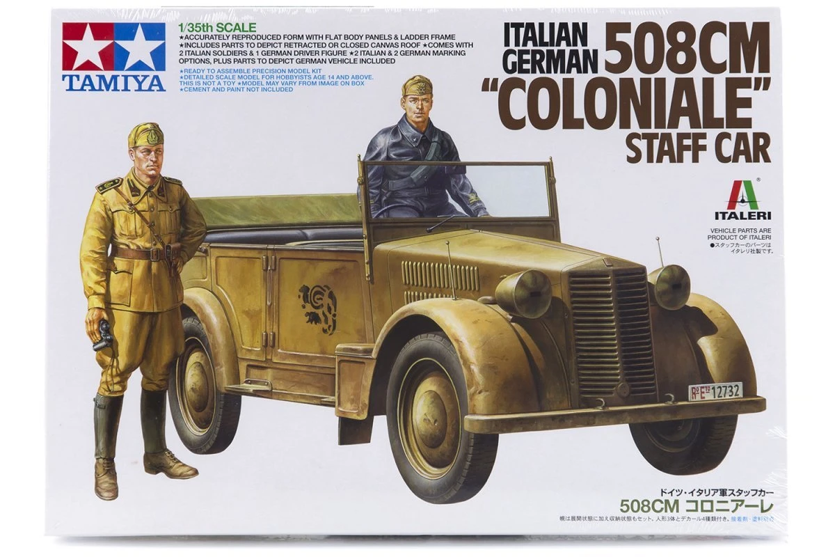 37014 | Tamiya 1/35 Italian/German 508 CM Coloniale Staff Car Scaled Plastic Model Kit 3 37014 | Tamiya 1/35 Italian/German 508 CM Coloniale Staff Car Scaled Plastic Model Kit