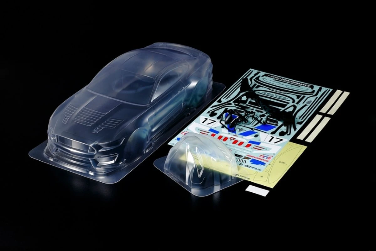 51614 | Tamiya 1/10 Ford Mustang GT4 Unpainted Body Shell W/ Decals 3 51614 | Tamiya 1/10 Ford Mustang GT4 Unpainted Body Shell W/ Decals