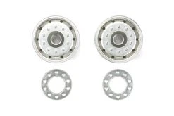 56520 | Tamiya 1/14 1.7" Truck Metal Plated Matte Silver Rims 2Pcs