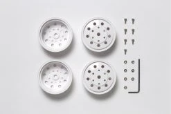 56542 | Tamiya 1/14 1.7" Truck Rear Matte White Rims 4Pcs