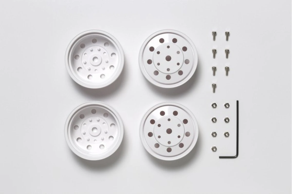 56542 | Tamiya 1/14 1.7" Truck Rear Matte White Rims 4Pcs 3 56542 | Tamiya 1/14 1.7" Truck Rear Matte White Rims 4Pcs