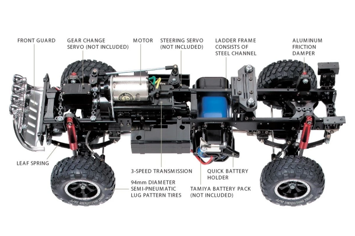 58397 | Tamiya 1/10 Toyota HiLux Highlift RC Rock Crawler 5 58397 | Tamiya 1/10 Toyota HiLux Highlift RC Rock Crawler - Image 3