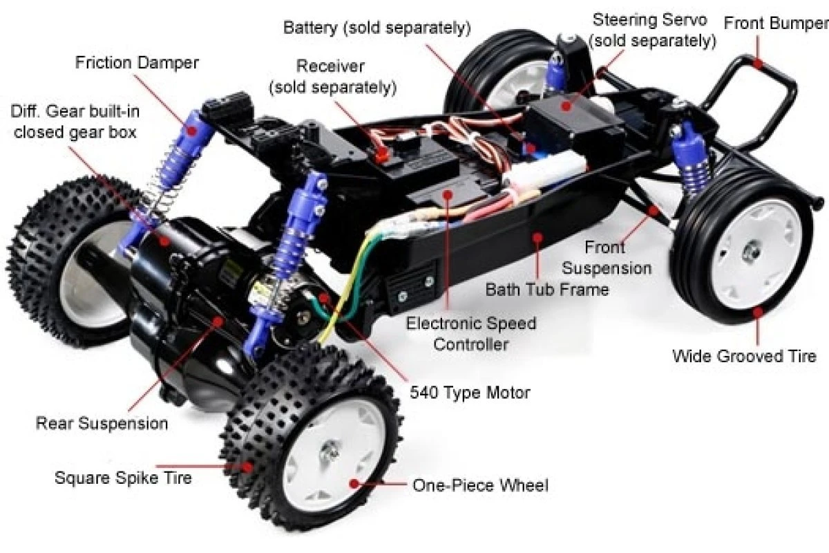 58416 | Tamiya 1/10 Rising Fighter 2WD Electric Off Road RC Buggy Kit 4 58416 | Tamiya 1/10 Rising Fighter 2WD Electric Off Road RC Buggy Kit - Image 2