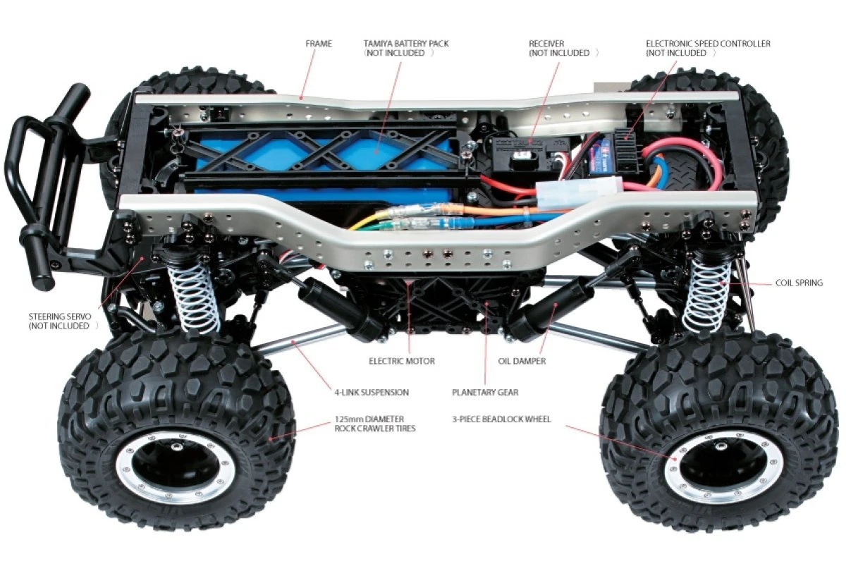 58592 | Tamiya 1/10 CR-01 Rock Socker Electric Off Road RC Rock Crawler Kit 12 58592 | Tamiya 1/10 CR-01 Rock Socker Electric Off Road RC Rock Crawler Kit - Image 10