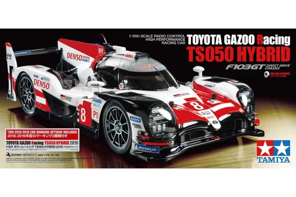 58680 | Tamiya 1/10 F103GT Toyota Gazoo Racing TS050 2wd Electric On Road RC Car Kit 10 58680 | Tamiya 1/10 F103GT Toyota Gazoo Racing TS050 2wd Electric On Road RC Car Kit - Image 8
