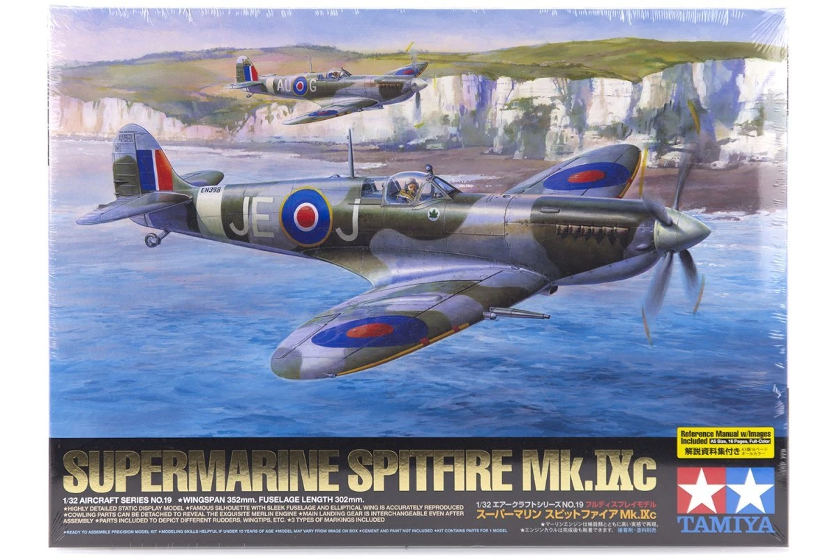 60319 | Tamiya 1/32 Supermarine Spitfire Mk.IXc Fighter Scaled Plastic Model Kit 3 60319 | Tamiya 1/32 Supermarine Spitfire Mk.IXc Fighter Scaled Plastic Model Kit