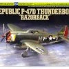 60769 | Tamiya 1/72 Republic P-47D Thunderbolt "Razorback" Scaled Plastic Model Kit
