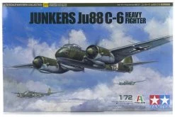 60777 | Tamiya 1/72 Junkers Ju88 C-6 Heavy Fighter Scaled Plastic Model Kit