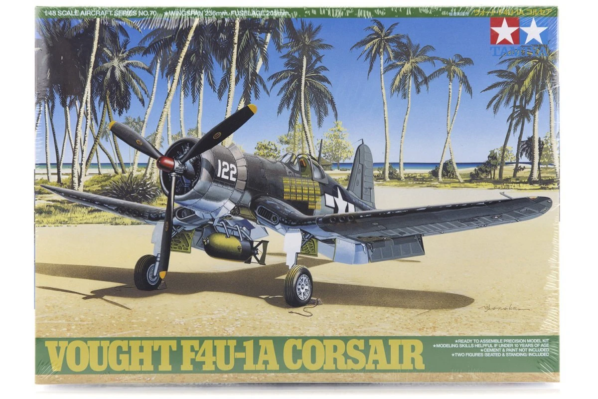 61070 | Tamiya 1/48 Vought F4U-1A Corsair Fighter Scaled Plastic Model Kit 3 61070 | Tamiya 1/48 Vought F4U-1A Corsair Fighter Scaled Plastic Model Kit