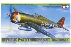 61086 | Tamiya 1/48 Republic P-47D Thunderbolt Razorback Fighter Scaled Plastic Model Kit