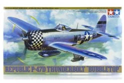 61090 | Tamiya 1/48 Republic P-47D Thunderbolt Bubbletop Fighter Scaled Plastic Model Kit