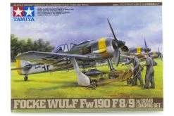 61104 | Tamiya 1/48 Focke-Wulf Fw190 F-8/9 Fighter W/ Bomb Loading Set Scaled Plastic Model Kit