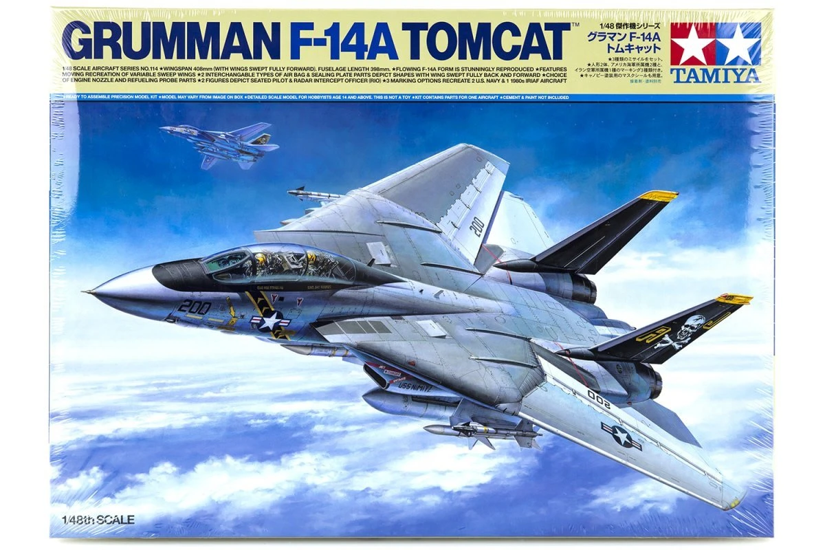 61114 | Tamiya 1/48 Grumman F-14A Tomcat Scaled Plastic Model Kit 3 61114 | Tamiya 1/48 Grumman F-14A Tomcat Scaled Plastic Model Kit