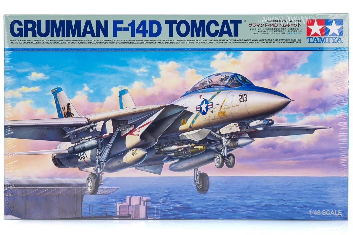 61118 | Tamiya 1/48 F-14A Tomcat Jet Scaled Plastic Model Kit 3 61118 | Tamiya 1/48 F-14A Tomcat Jet Scaled Plastic Model Kit