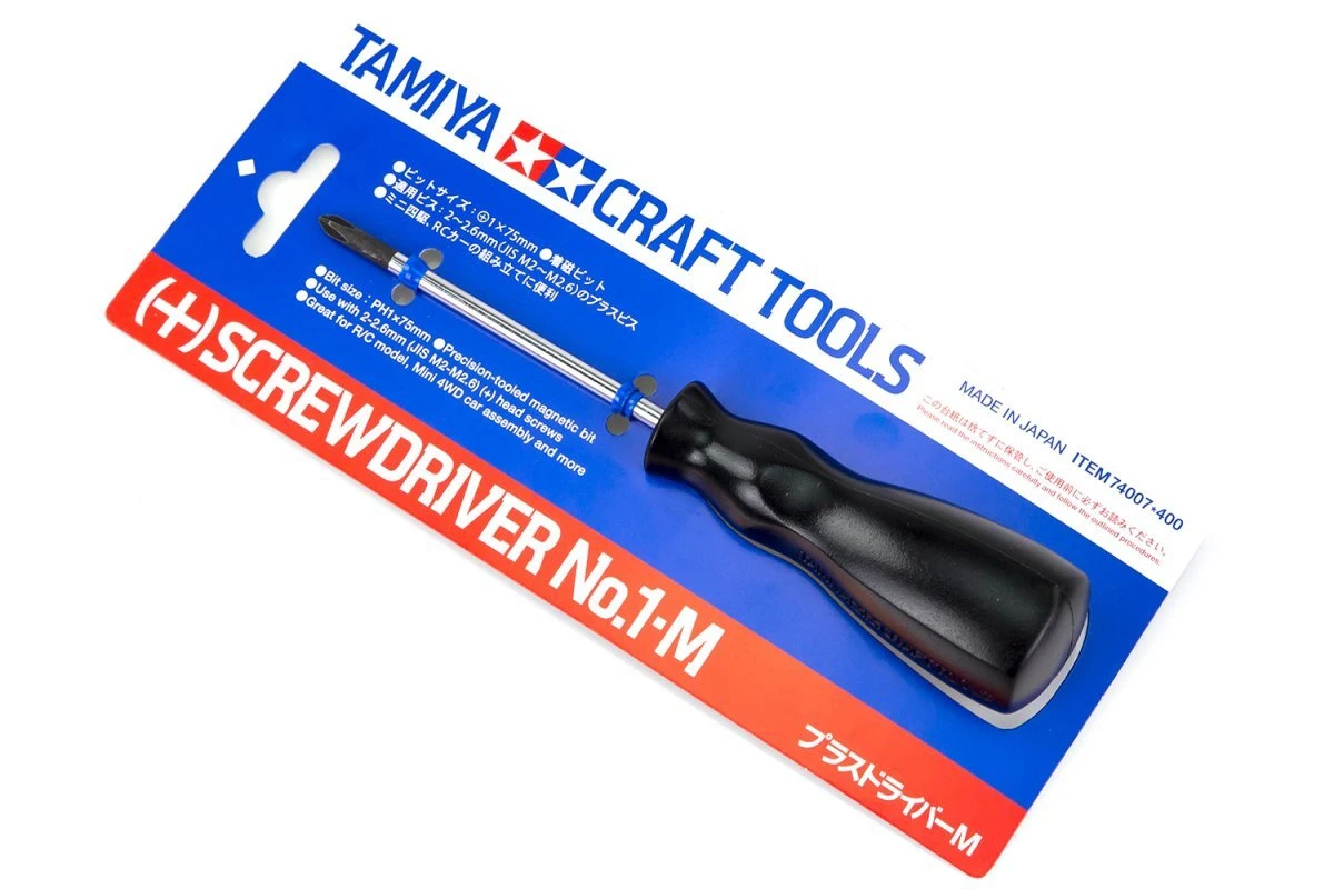 74007 | Tamiya Medium No 1 Phillips Head Screwdriver Craft Tool 3 74007 | Tamiya Medium No 1 Phillips Head Screwdriver Craft Tool
