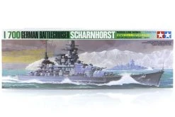 77518 | Tamiya 1/700 German Scharnhorst Battlecruiser (Waterline Series) Plastic Model Kit
