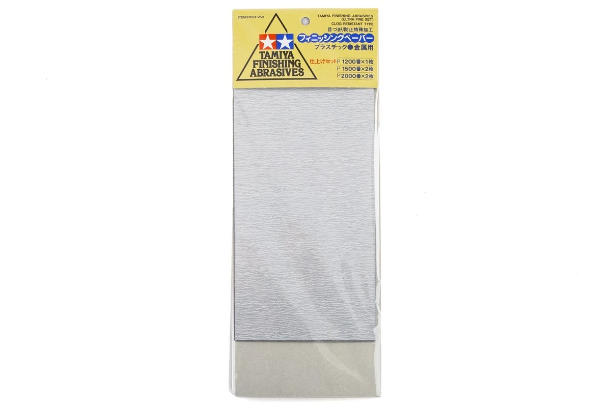 87024 | Tamiya Sand Paper Finishing 1200,1500,2000 Grit Set 3 87024 | Tamiya Sand Paper Finishing 1200,1500,2000 Grit Set