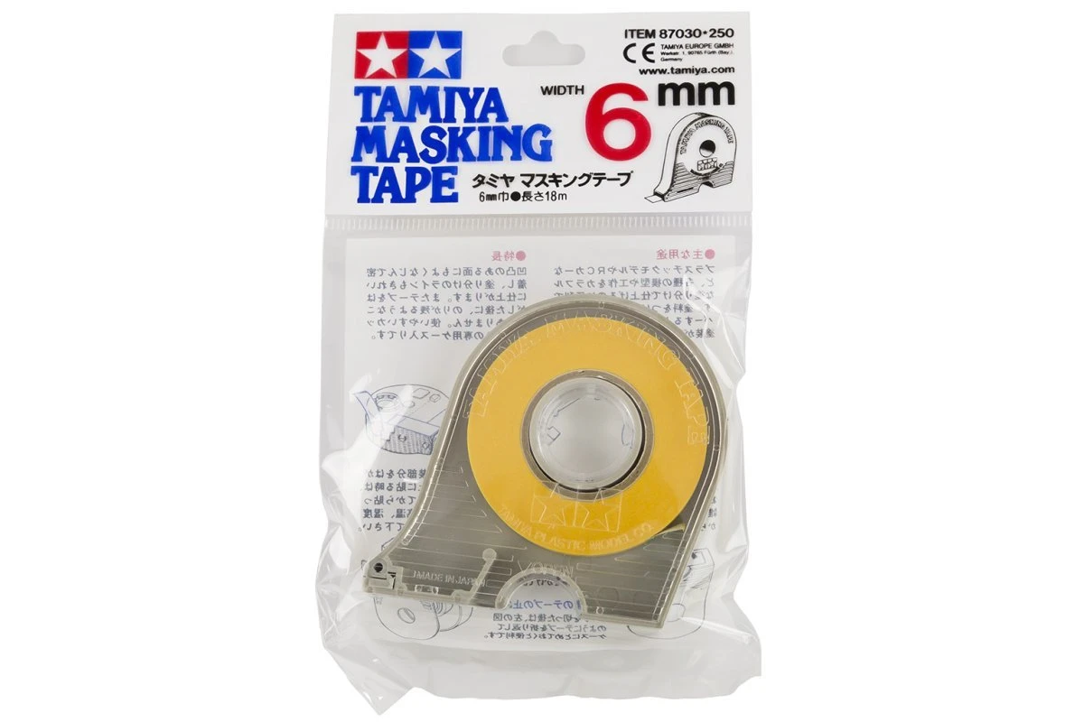 87030 | Tamiya 6mm Masking Tape W/Dispenser 3 87030 | Tamiya 6mm Masking Tape W/Dispenser