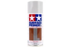 87042 | Tamiya Surface Primer (L) Spray For Plastic & Metal (Grey) 180ml