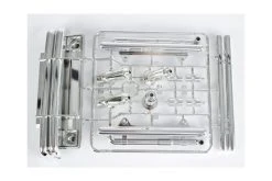 9005229 | Tamiya Lunch Box Chrome Bumper & Exhaust Set (Parts Bag C)